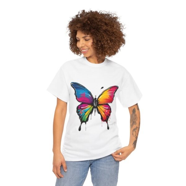 Painted butterfly Heavy Cotton Tee, butterfly, bright colors, t-shirts, butterflies