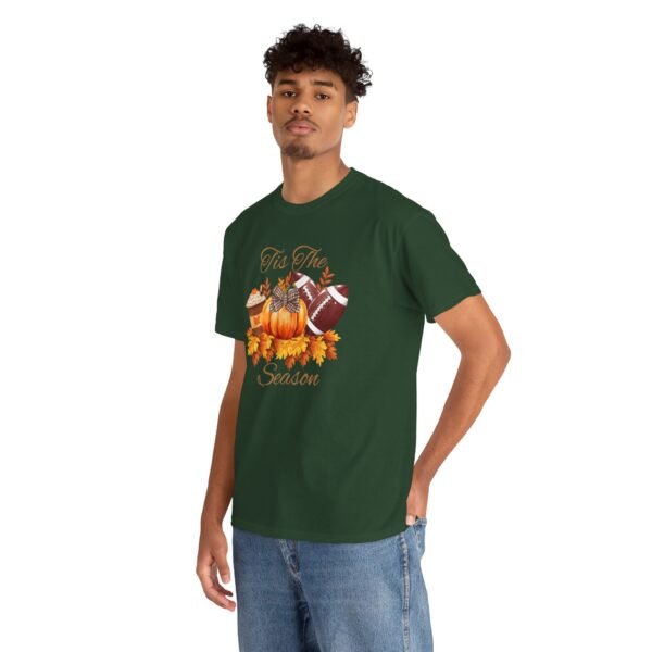 Tis the Season Cotton Tee, football, fall,  pumpkins - Image 25