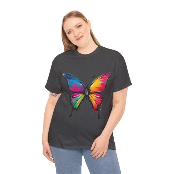 Painted butterfly Heavy Cotton Tee, butterfly, bright colors, t-shirts, butterflies - Image 147
