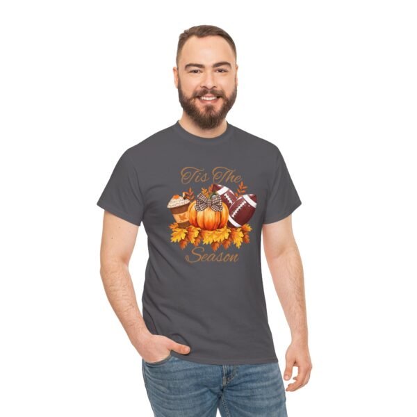 Tis the Season Cotton Tee, football, fall,  pumpkins - Image 78