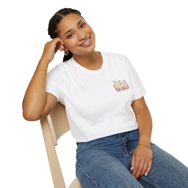 Thankful Grateful and Blessed Softstyle T-Shirt, fall, thankful, pumkins - Image 10