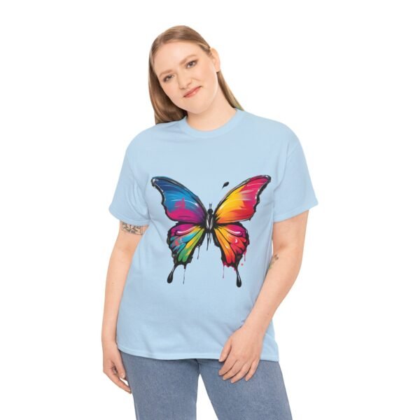 Painted butterfly Heavy Cotton Tee, butterfly, bright colors, t-shirts, butterflies - Image 201