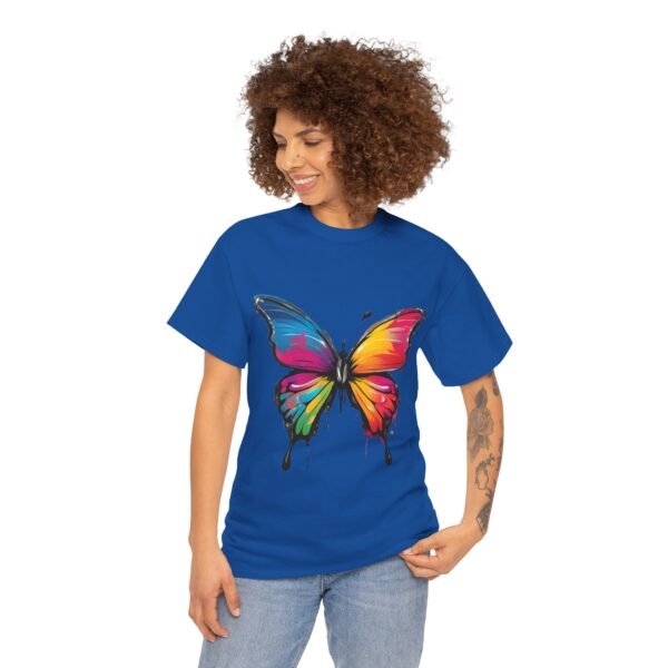 Painted butterfly Heavy Cotton Tee, butterfly, bright colors, t-shirts, butterflies - Image 244