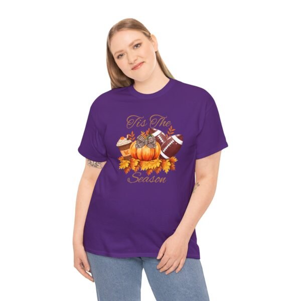 Tis the Season Cotton Tee, football, fall,  pumpkins - Image 131