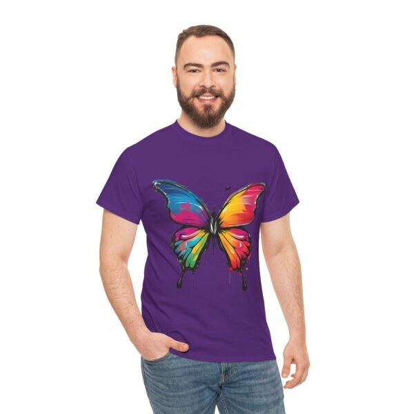 Painted butterfly Heavy Cotton Tee, butterfly, bright colors, t-shirts, butterflies - Image 298