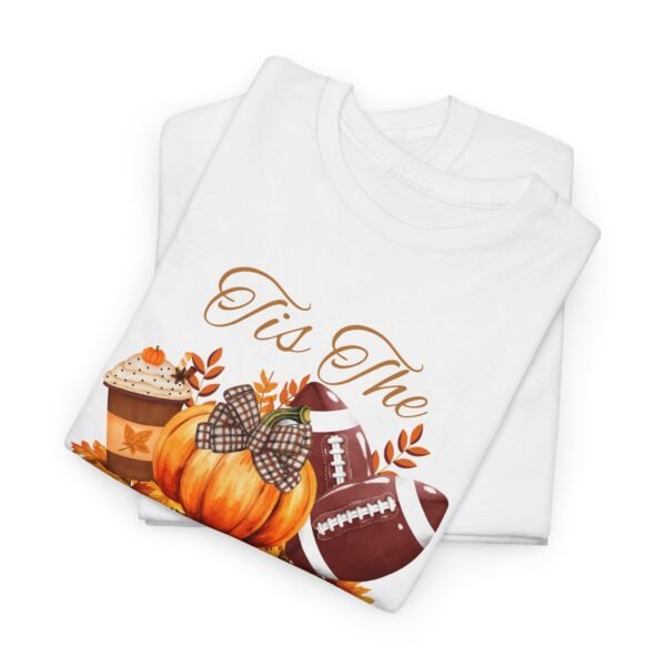 Tis the Season Cotton Tee, football, fall,  pumpkins - Image 5