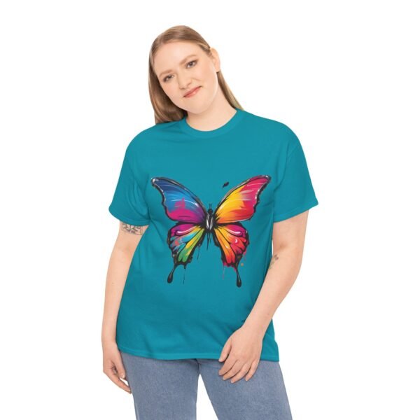 Painted butterfly Heavy Cotton Tee, butterfly, bright colors, t-shirts, butterflies - Image 174