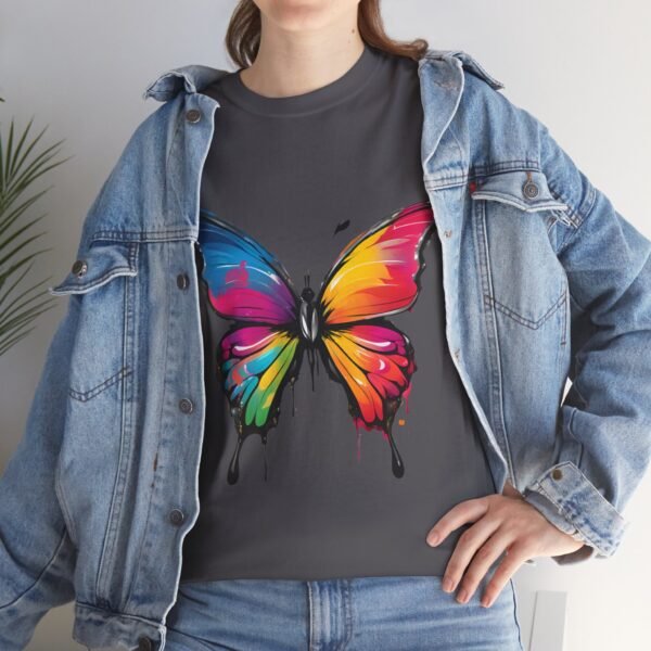 Painted butterfly Heavy Cotton Tee, butterfly, bright colors, t-shirts, butterflies - Image 239