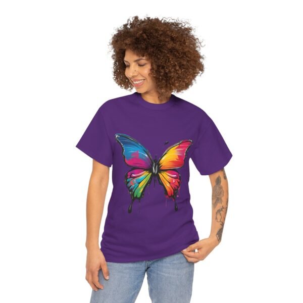 Painted butterfly Heavy Cotton Tee, butterfly, bright colors, t-shirts, butterflies - Image 286