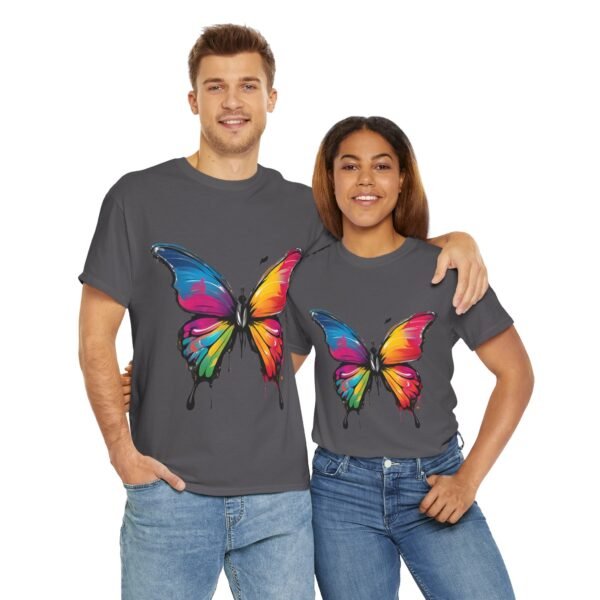Painted butterfly Heavy Cotton Tee, butterfly, bright colors, t-shirts, butterflies - Image 240