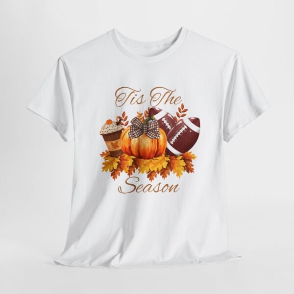 Tis the Season Cotton Tee, football, fall,  pumpkins - Image 6