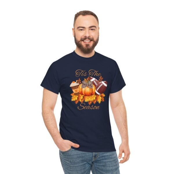 Tis the Season Cotton Tee, football, fall,  pumpkins - Image 105