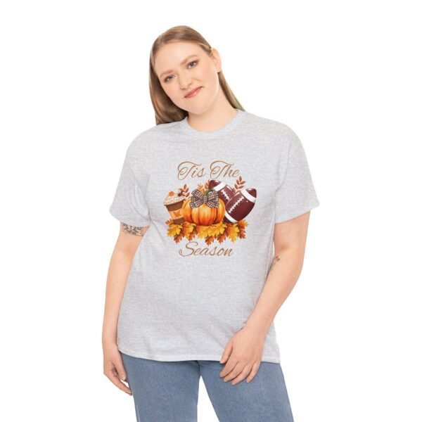 Tis the Season Cotton Tee, football, fall,  pumpkins - Image 39