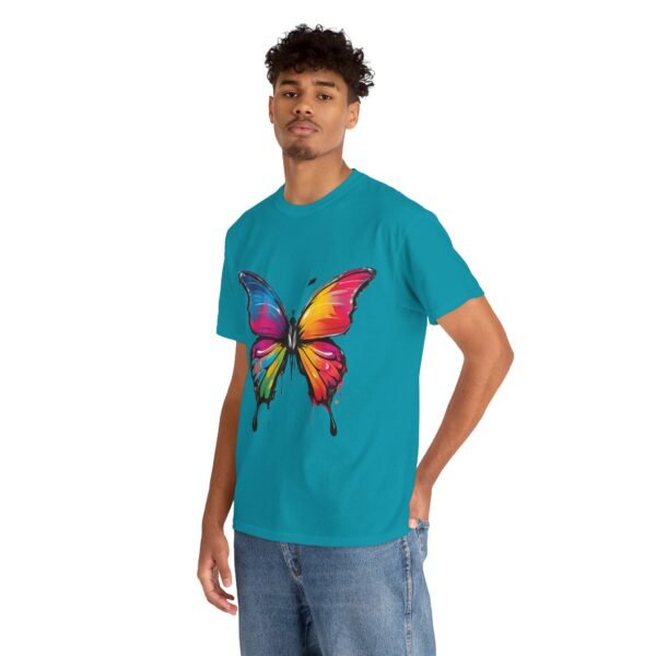 Painted butterfly Heavy Cotton Tee, butterfly, bright colors, t-shirts, butterflies - Image 176