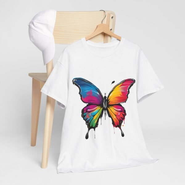 Painted butterfly Heavy Cotton Tee, butterfly, bright colors, t-shirts, butterflies - Image 248