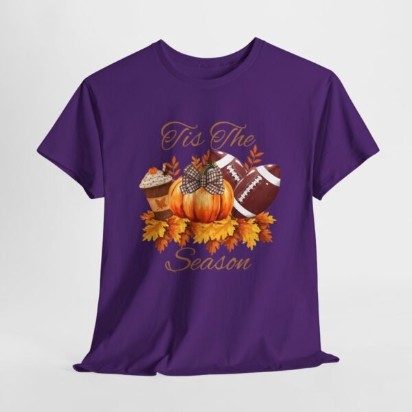 Tis the Season Cotton Tee, football, fall,  pumpkins - Image 125