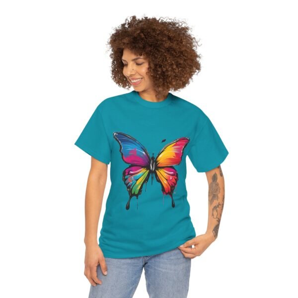 Painted butterfly Heavy Cotton Tee, butterfly, bright colors, t-shirts, butterflies - Image 163