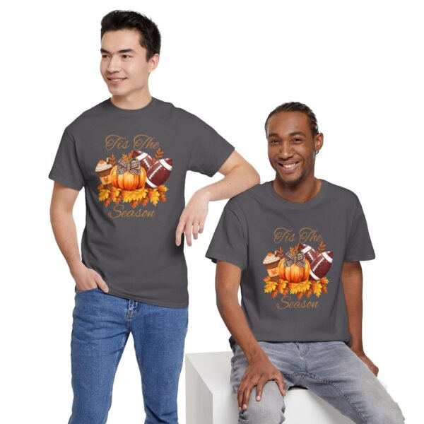 Tis the Season Cotton Tee, football, fall,  pumpkins - Image 91