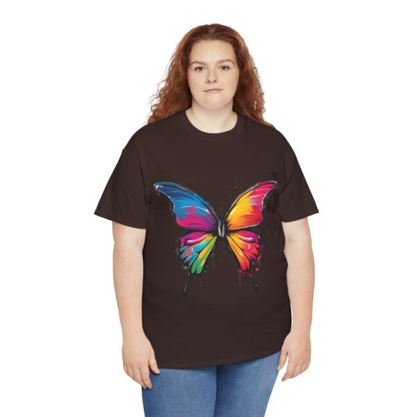 Painted butterfly Heavy Cotton Tee, butterfly, bright colors, t-shirts, butterflies - Image 123