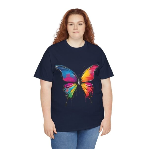Painted butterfly Heavy Cotton Tee, butterfly, bright colors, t-shirts, butterflies - Image 273