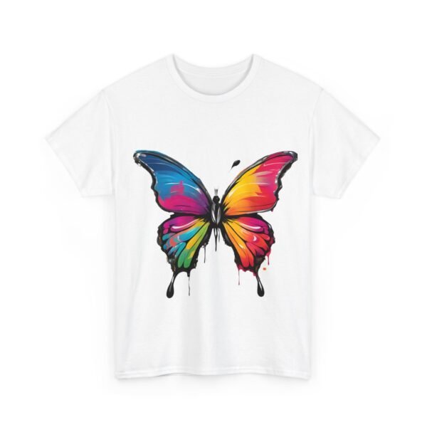 Painted butterfly Heavy Cotton Tee, butterfly, bright colors, t-shirts, butterflies - Image 4