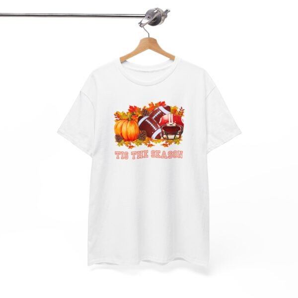 Tis the Season Cotton Tee, football, fall, pumpkins - Image 7