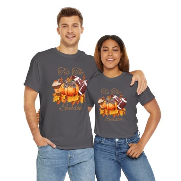 Tis the Season Cotton Tee, football, fall,  pumpkins - Image 89