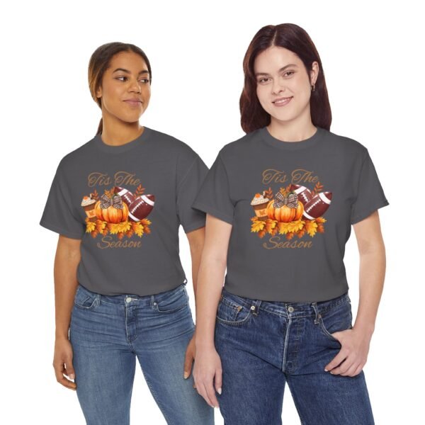 Tis the Season Cotton Tee, football, fall,  pumpkins - Image 90