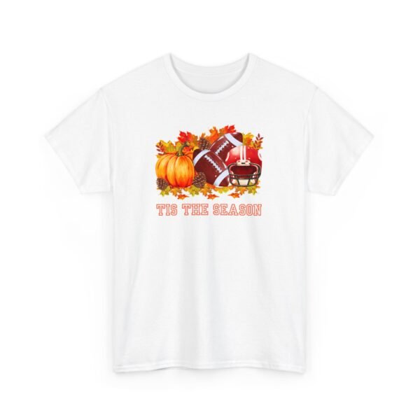 Tis the Season Cotton Tee, football, fall, pumpkins - Image 3