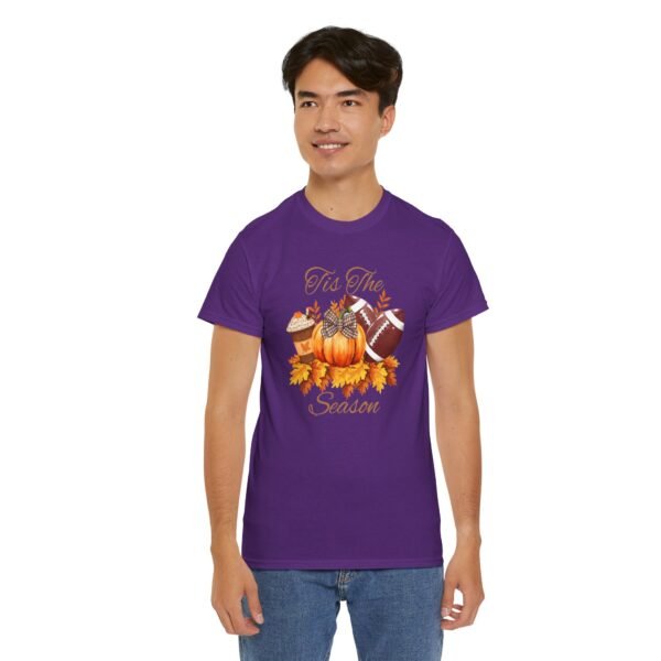 Tis the Season Cotton Tee, football, fall,  pumpkins - Image 140