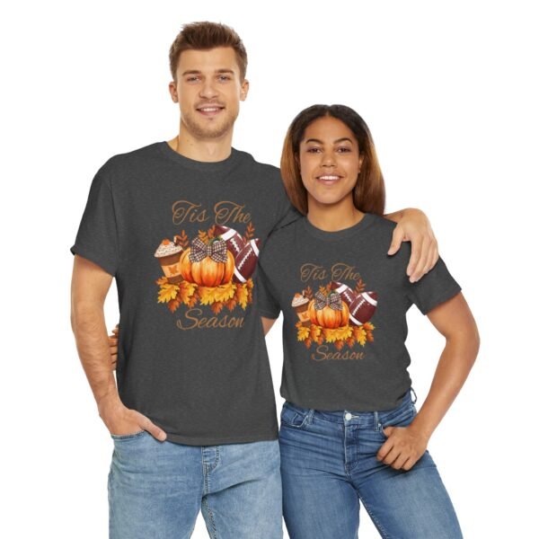 Tis the Season Cotton Tee, football, fall,  pumpkins - Image 62