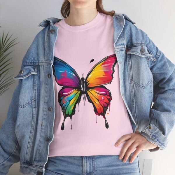 Painted butterfly Heavy Cotton Tee, butterfly, bright colors, t-shirts, butterflies - Image 86