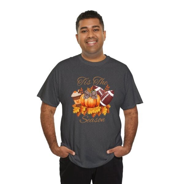 Tis the Season Cotton Tee, football, fall,  pumpkins - Image 55