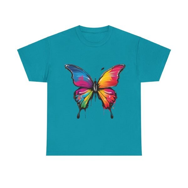 Painted butterfly Heavy Cotton Tee, butterfly, bright colors, t-shirts, butterflies - Image 164