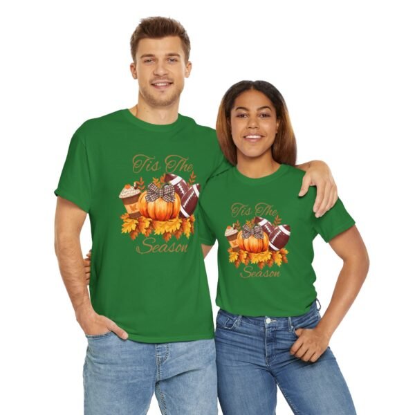 Tis the Season Cotton Tee, football, fall,  pumpkins - Image 8