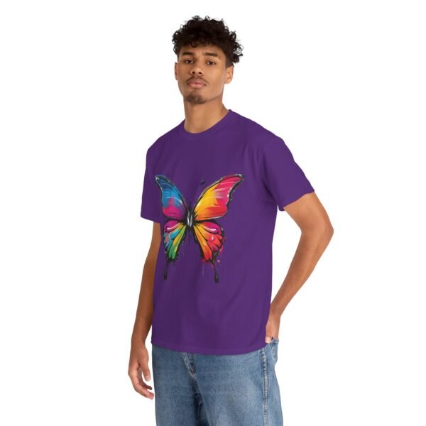Painted butterfly Heavy Cotton Tee, butterfly, bright colors, t-shirts, butterflies - Image 299