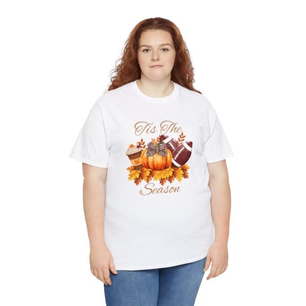 Tis the Season Cotton Tee, football, fall,  pumpkins - Image 15