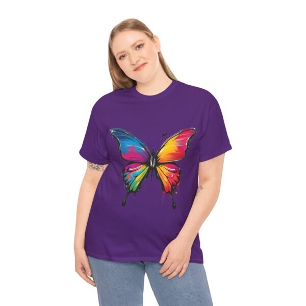 Painted butterfly Heavy Cotton Tee, butterfly, bright colors, t-shirts, butterflies - Image 297