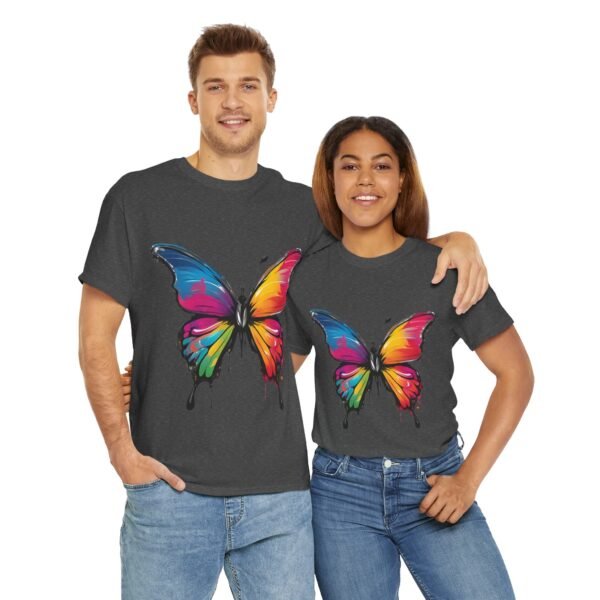 Painted butterfly Heavy Cotton Tee, butterfly, bright colors, t-shirts, butterflies - Image 159