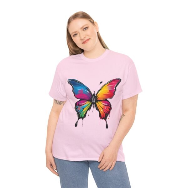 Painted butterfly Heavy Cotton Tee, butterfly, bright colors, t-shirts, butterflies - Image 75
