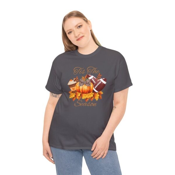 Tis the Season Cotton Tee, football, fall,  pumpkins - Image 77