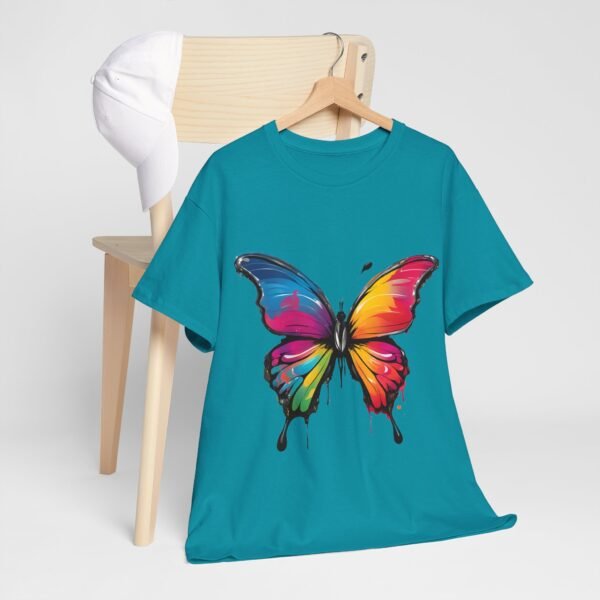Painted butterfly Heavy Cotton Tee, butterfly, bright colors, t-shirts, butterflies - Image 171