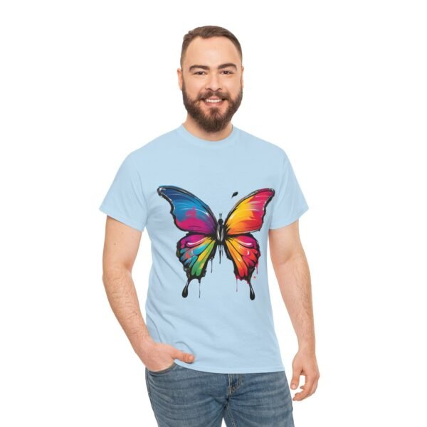 Painted butterfly Heavy Cotton Tee, butterfly, bright colors, t-shirts, butterflies - Image 202