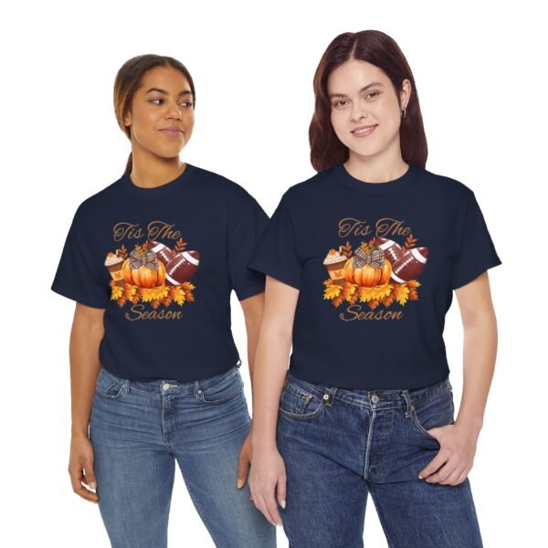 Tis the Season Cotton Tee, football, fall,  pumpkins - Image 117