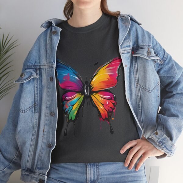 Painted butterfly Heavy Cotton Tee, butterfly, bright colors, t-shirts, butterflies - Image 158