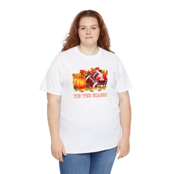 Tis the Season Cotton Tee, football, fall, pumpkins - Image 15