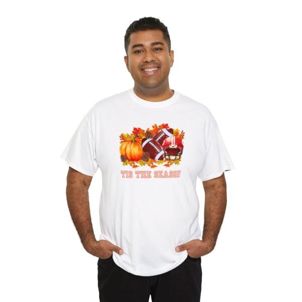 Tis the Season Cotton Tee, football, fall, pumpkins - Image 17