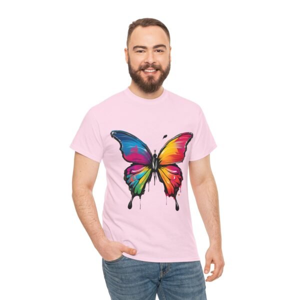 Painted butterfly Heavy Cotton Tee, butterfly, bright colors, t-shirts, butterflies - Image 325