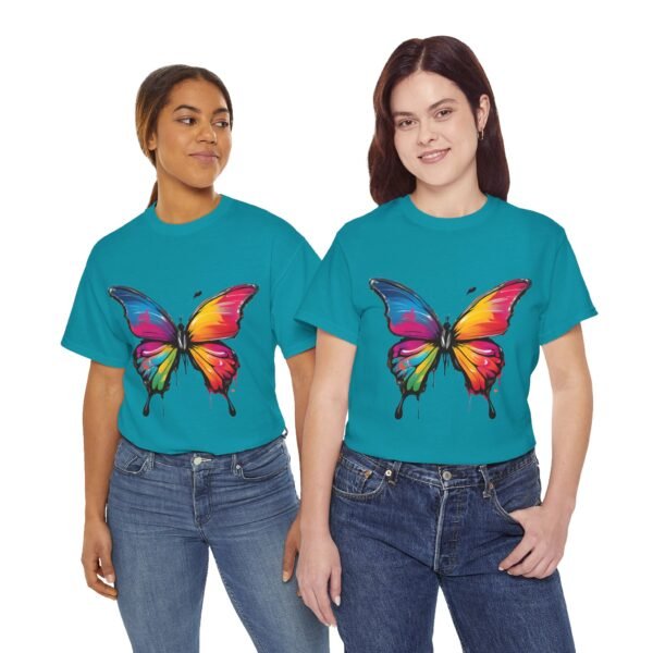 Painted butterfly Heavy Cotton Tee, butterfly, bright colors, t-shirts, butterflies - Image 187