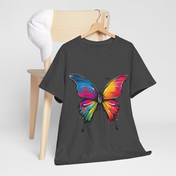 Painted butterfly Heavy Cotton Tee, butterfly, bright colors, t-shirts, butterflies - Image 144